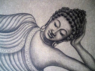 SAND SLEEPING BUDDHA
